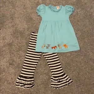 Smocked Monkey Puppy Outfit